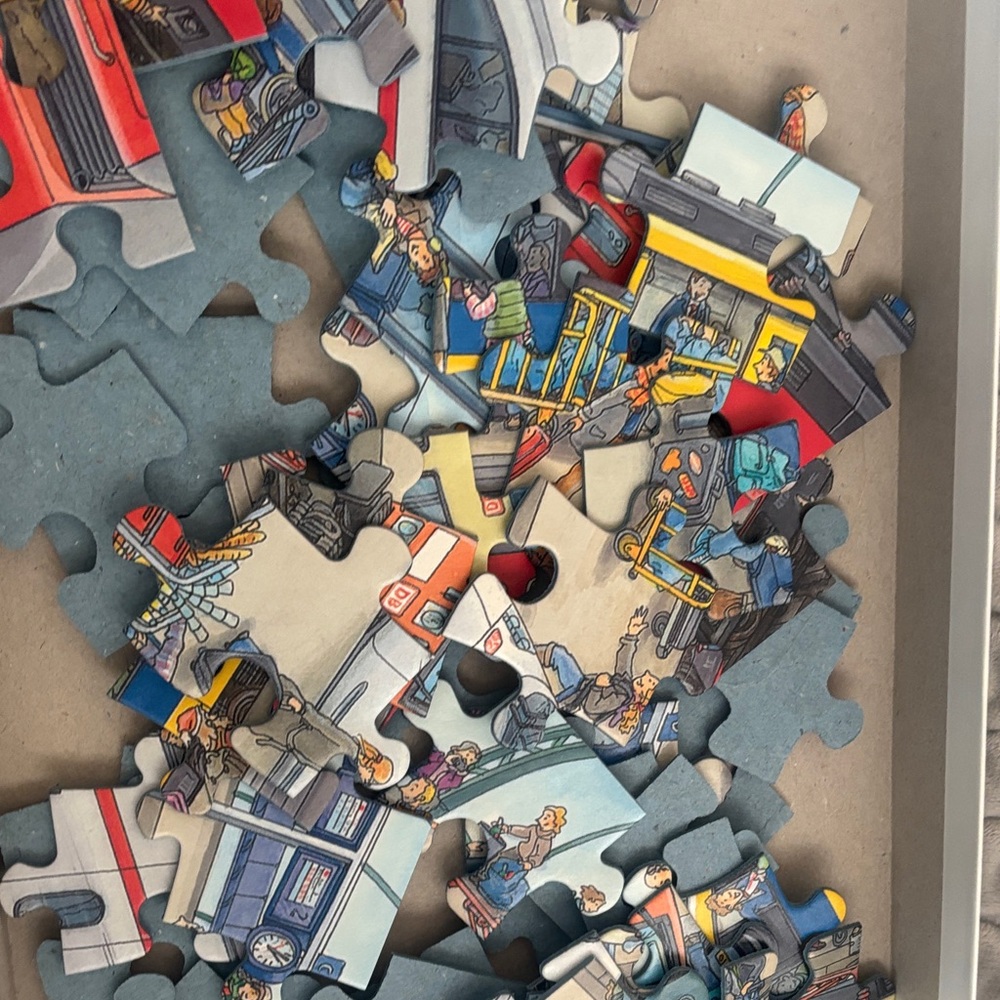 Three Ravensburger Puzzles - Transportation and Farm Themes - Picture 6 of 7